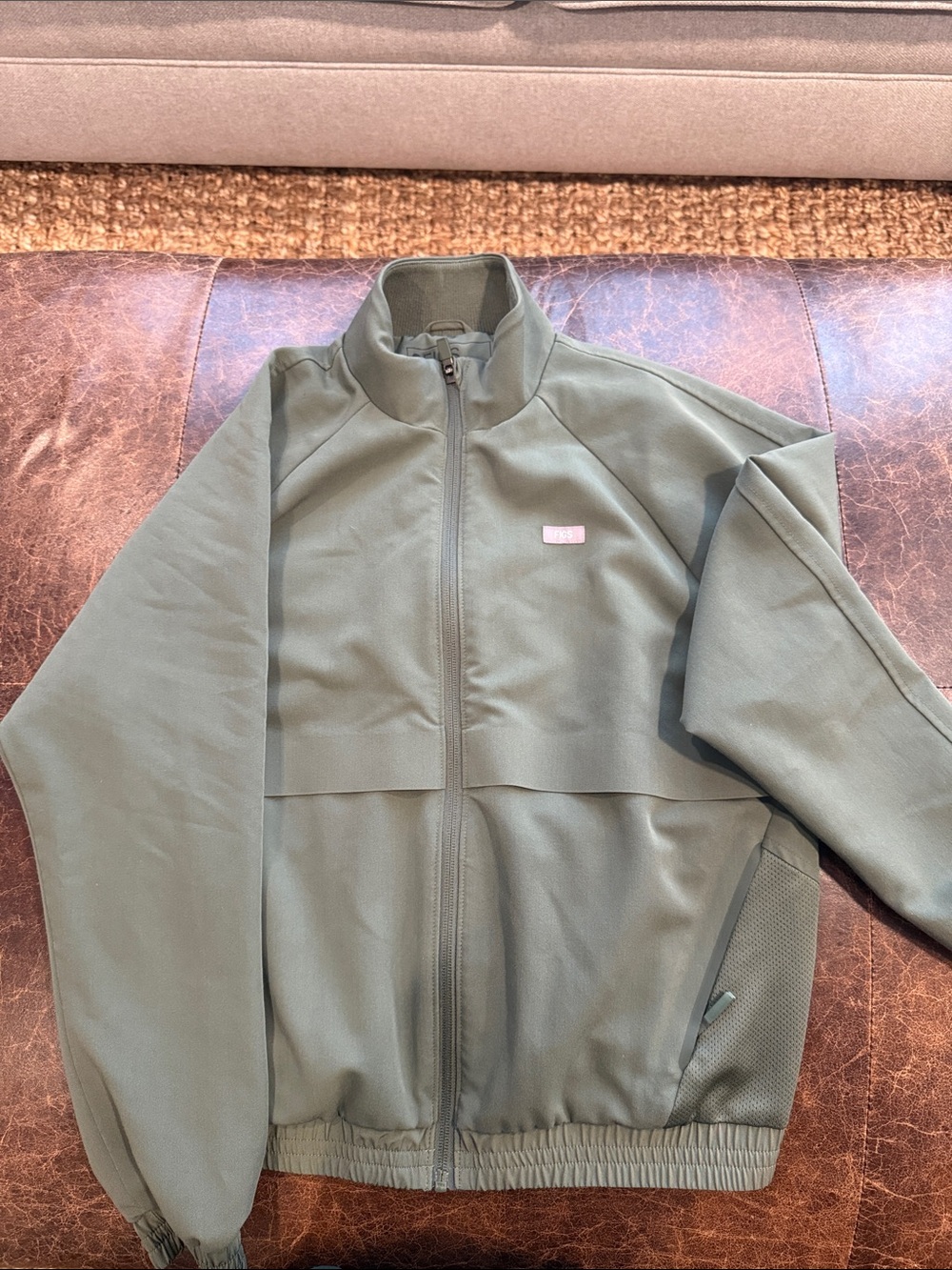 Women’s Figs Moss Green Zip-Up Jacket